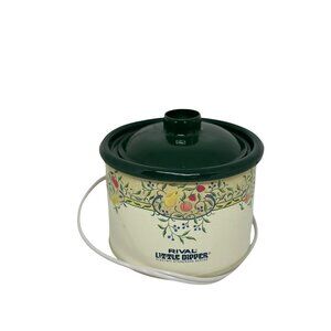 Vintage Rival Little Dipper Electric Stoneware Server Retro Floral 1QT (6"x4.5")
